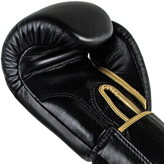 Binnenkant van de Windy bokshandschoen zwart-goud