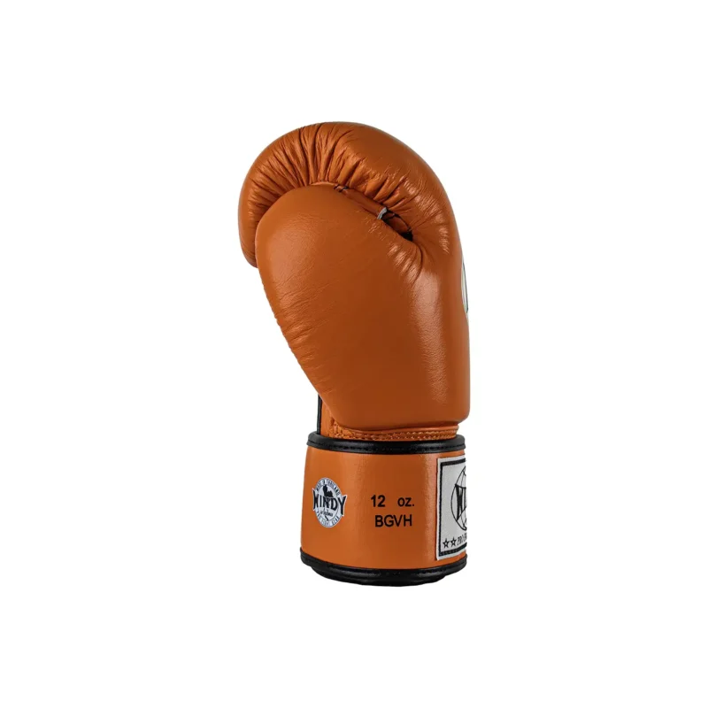 Linkerzijde van de Windy bokshandschoen oranje