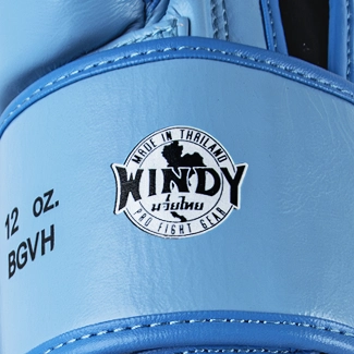 Windy bokshandschoen lichtblauw met authentiek label
