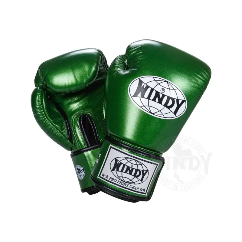 Windy Metallic groene bokshandschoenen