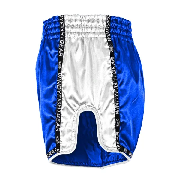 Windy Muay Thai Shorts Hybrid Blauw Wit Zijkant
