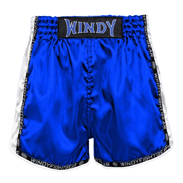 Windy Muay Thai Shorts Hybrid Blauw Wit