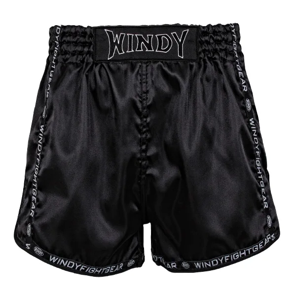 Windy Muay Thai Shorts Hybrid Zwart